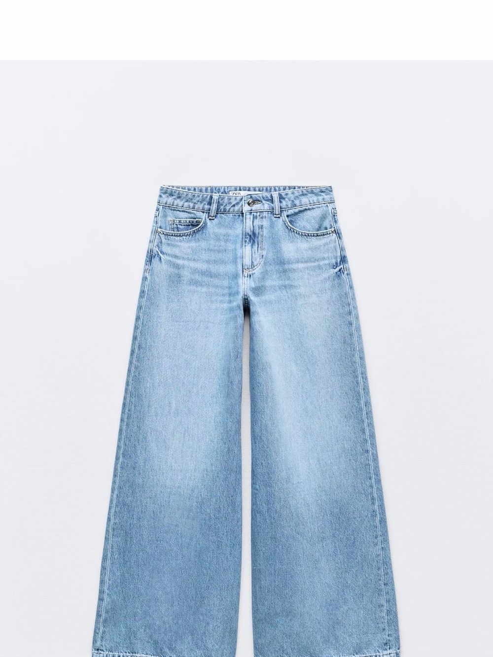 Zara Light Blue Wide Leg Jeans